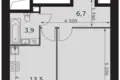 Квартира 1 комната 42 м² Москва, Россия
