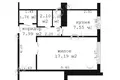 1 room apartment 37 m² Muchaviecki sielski Saviet, Belarus
