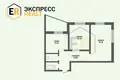 2 room apartment 60 m² Muchaviecki sielski Saviet, Belarus