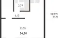 2 room apartment 34 m² Kopishche, Belarus