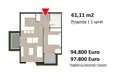1 bedroom apartment  Dobra Voda, Montenegro