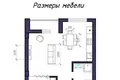 Apartamento 1 habitación 44 m² Minsk, Belarús
