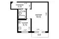 1 bedroom apartment 32 m² Minsk, Belarus