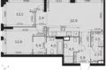 Квартира 3 комнаты 79 м² Москва, Россия
