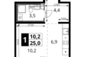 Kawalerka 1 pokój 25 m² Leninsky District, Rosja