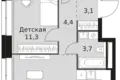 Appartement 3 chambres 67 m² Moscou, Russie