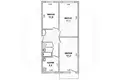 3 room apartment 61 m² Muchaviecki sielski Saviet, Belarus