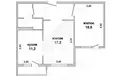 2 room apartment 60 m² Muchaviecki sielski Saviet, Belarus