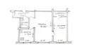 2 room apartment 46 m² Minsk, Belarus