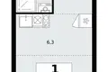 1 room apartment 23 m² Kommunarka, Russia