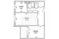 Appartement 2 chambres 54 m² Muchaviecki sielski Saviet, Bélarus