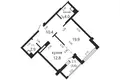 1 room apartment 53 m² Minsk, Belarus