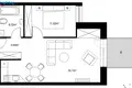 Квартира 2 комнаты 53 м² Вильнюс, Литва