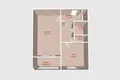 Appartement 1 chambre 39 m² Minsk, Bélarus