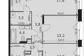 2 room apartment 68 m² Moscow, Russia