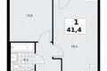 Mieszkanie 1 pokój 41 m² Troick, Rosja