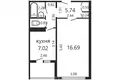 Appartement 1 chambre 33 m² Minsk, Bélarus
