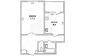 Apartamento 1 habitación 41 m² Muchaviecki sielski Saviet, Belarús