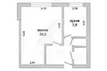 1 room apartment 35 m² Lieninski sielski Saviet, Belarus