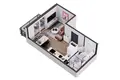 1 room apartment 27 m² Lesser Poland Voivodeship, Poland