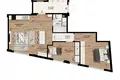 2 bedroom penthouse 73 m² Kadikoy, Turkey