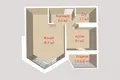 1 room apartment 38 m² Barawlyany, Belarus