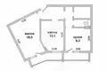 Wohnung 2 zimmer 56 m² Muchaviecki sielski Saviet, Belarus