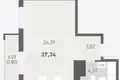 Wohnung 1 zimmer 37 m² Kopishche, Belarus