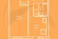 1 room apartment 32 m² Minsk, Belarus