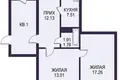 Wohnung 2 zimmer 52 m² Putcynski sielski Saviet, Belarus