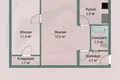 Mieszkanie 2 pokoi 44 m² Mińsk, Białoruś