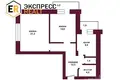 2 room apartment 63 m² Muchaviecki sielski Saviet, Belarus