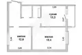2 room apartment 61 m² Brest, Belarus