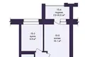 1 room apartment 30 m² Salihorsk, Belarus