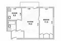 Apartamento 2 habitaciones 42 m² Malaryta, Belarús
