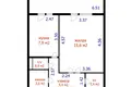 Wohnung 1 zimmer 36 m² Minsk, Belarus