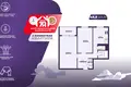 2 room apartment 49 m² Minsk, Belarus