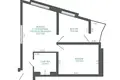 Wohnung 2 zimmer 57 m² Minsk, Belarus