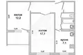 Appartement 2 chambres 49 m² Muchaviecki sielski Saviet, Bélarus