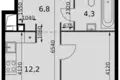 Mieszkanie 1 pokój 36 m² Moskwa, Rosja