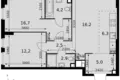 Appartement 3 chambres 66 m² Moscou, Russie