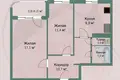 2 room apartment 51 m² Minsk, Belarus
