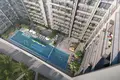 Wohnkomplex New Ruby Residence with swimming pools and fitness areas, JVC, Dubai, UAE