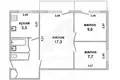 Квартира 3 комнаты 49 м² Мухавецкий сельский Совет, Беларусь