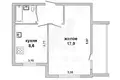 Apartamento 1 habitación 34 m² Muchaviecki sielski Saviet, Belarús