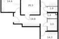 Wohnung 3 zimmer 84 m² Moskau, Russland