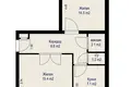 Квартира 2 комнаты 52 м² Фаниполь, Беларусь