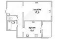 1 room apartment 41 m² Muchaviecki sielski Saviet, Belarus