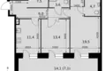 2 room apartment 73 m² Moscow, Russia