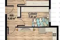 1 bedroom apartment 45 m² Kepez, Turkey